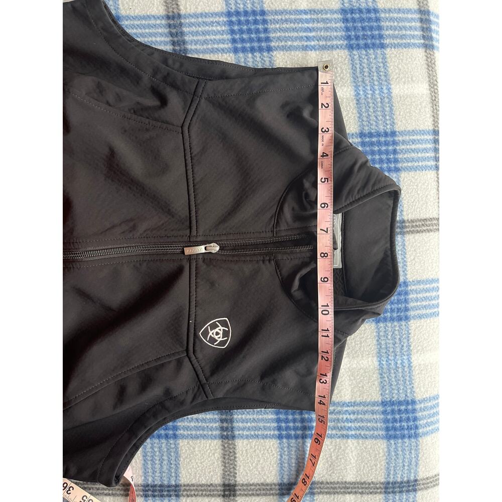 Ariat New Team Softshell Vest Womens Large AriatTek EUC Black White Logo - Picture 7 of 7